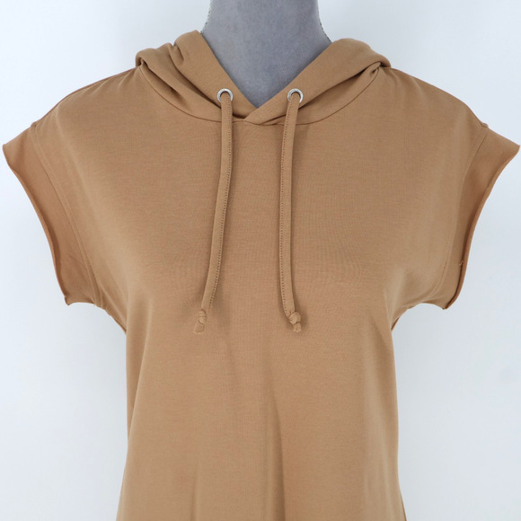 Juicy Couture Top Womens Small Brown Sweatshirt Hooded Tunic Logo on Back New - Picture 10 of 16